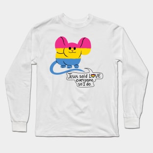 Pansexual Pride Mouse Long Sleeve T-Shirt